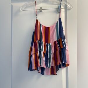 Multi colored tank top. Size small